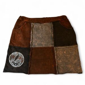 Jayli Fleece patchwork mini skirt with SYF embroidery NWT!  Multiple sizes